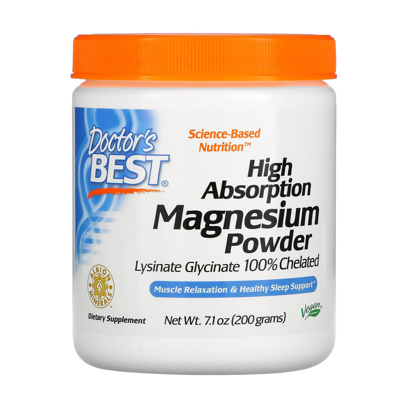 Магній високої абсорбції Doctor's Best High Absorption Magnesium, в порошку, 200 г